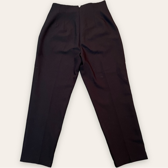 ZARA - High Waisted Darted Black Trouser Pant with Side Pockets - Picture 3 of 14
